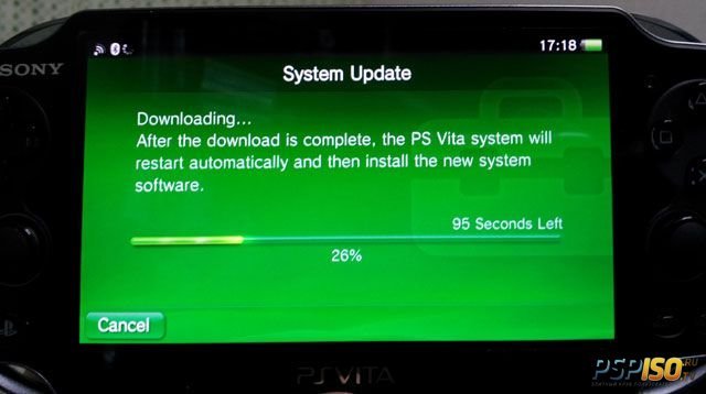 Обновление прошивки PS Vita до версий 3.18