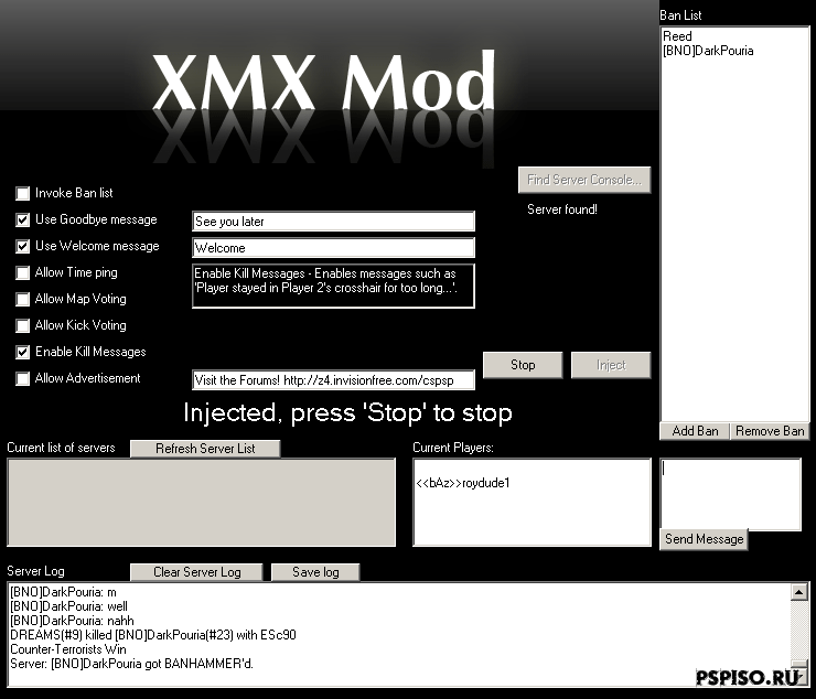 XMXMod CSPSPServer