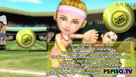 Super Pocket Tennis - USA (PSN) -   psp,    psp,  , psp.