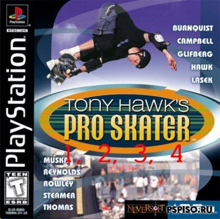 Tony Hawk's Pro Skater 1, 2, 3, 4 [RUS][PSX]